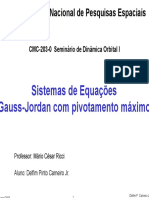 Sistemas de Equações Gauss-Jordan com Pivotamento Máximo