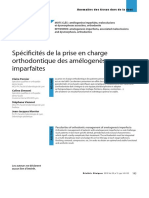 Article 6 - Spécificités de La Prise en Charge Orthodontique Des Amélogénèses Imparfaites