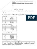 Lista de Exercícios - Métodos Numéricos para Engenheiros