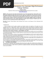 Design and Implementation of An Automatic High-Performance Voltage Stabilizer