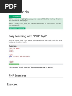 PHP Tutorial: Easy Learning With "PHP Tryit"