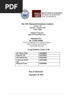 Fin 410: Financial Statement Analysis: Submitted To