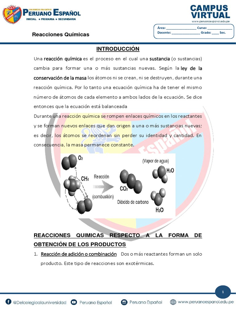 Química - Cuarto Año - Compressed | PDF | Redox | Reacciones químicas