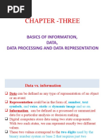 Chapter - Three: Basics of Information, Data, Data Processing and Data Representation