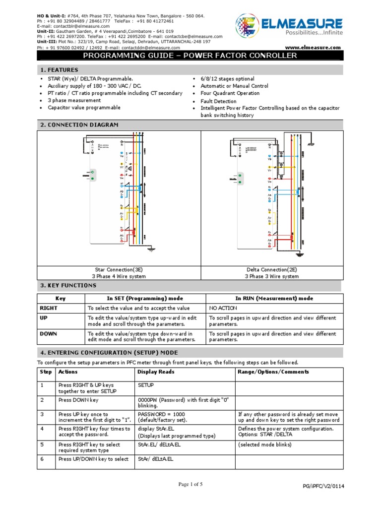 Power Factor Meter Wiring Guide | PDF | Capacitor | Electricity