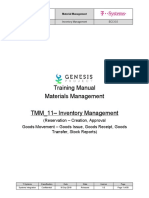 Training Manual Materials Management TMM - 11 - Inventory Management