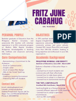 Fritz June Cabahug: Personal Profile Objectives