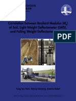 Correlation Between Resilient Modulus (MR) of Soil, Light Weight Deflectometer (LWD), and Falling Weight Deflectometer (FWD)