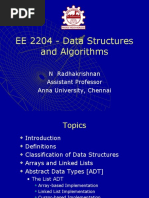 EE 2204 - Data Structures and Algorithms: N Radhakrishnan Assistant Professor Anna University, Chennai