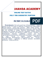 Vivekananda Academy: Online Test Batch Poly TRB Chemistry Portion