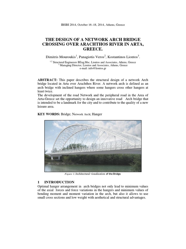 Design of Network Arch Bridge in Arta | PDF | Fatigue (Material) | Buckling