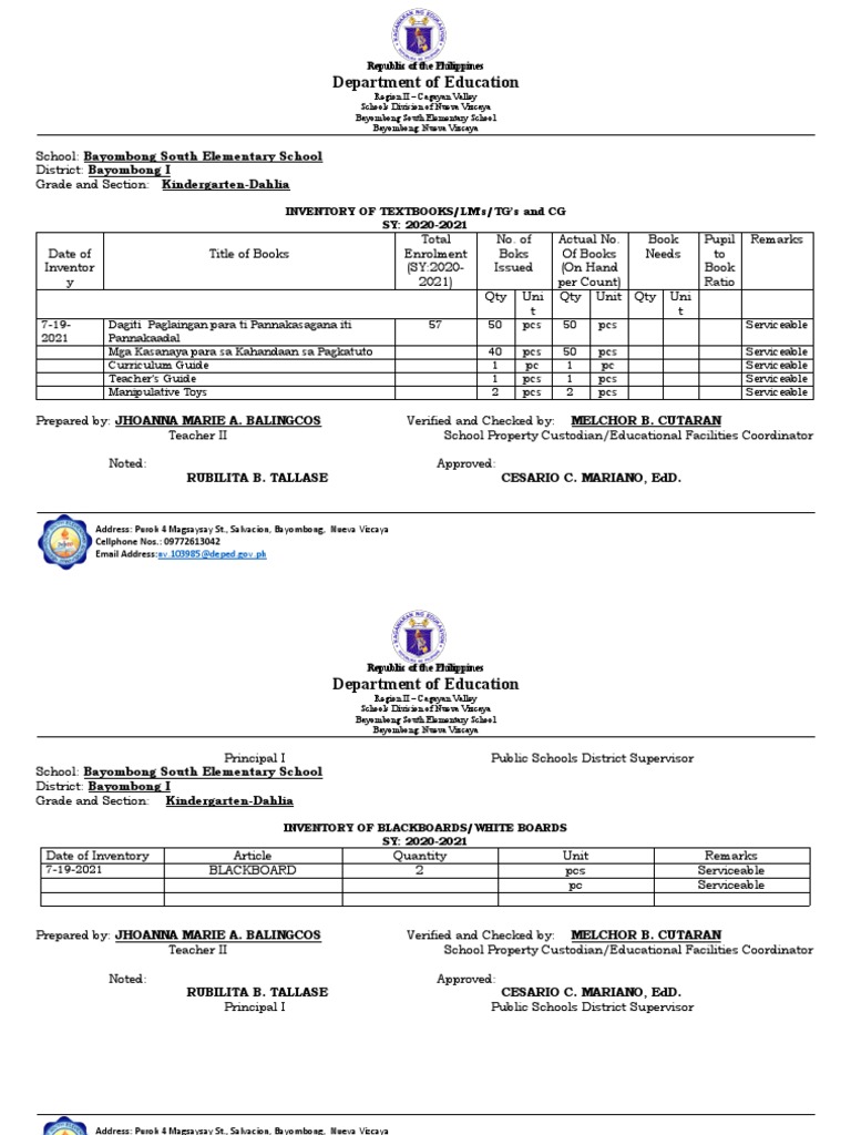 Department of Education: Republic of The Philippines | PDF | Public ...