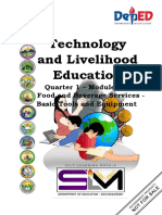Technology and Livelihood Education: Quarter 1 - Module 2: Food and Beverage Services - Basic Tools and Equipment