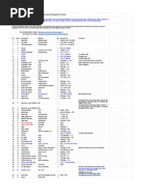 Webster Engine - Bill of Materials