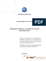 Treinamento Funcional Qualidade de Vida Para População Idosa