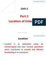 Unit-1: Location of Enterprise