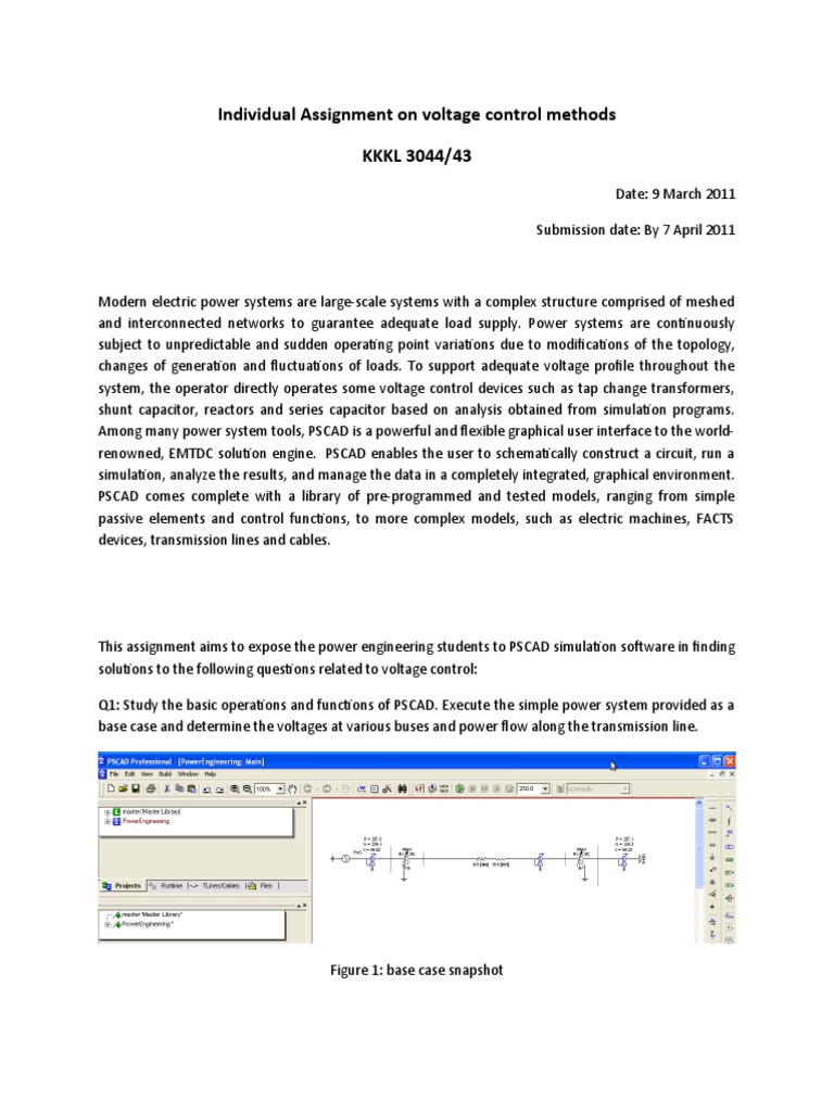 Individual Assignment On Voltage Control Methods | PDF | Electricity ...