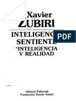 Zubiri Xavier Inteligencia Sentiente Inteligencia y Realidad 1980 1991