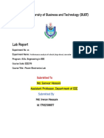 BUBT Lab Report Analyzes Buck Converter Performance