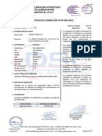 Certificado de Calibración #M-0345-2021