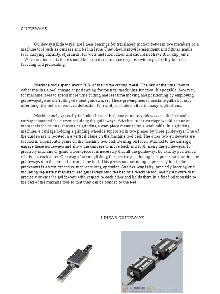 Understanding Machine Tool Guideways | PDF | Friction | Machining