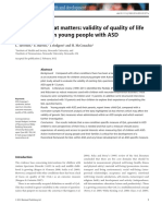 Finding Out What Matters - Validity of Quality of Life Measurement in Young People With ASD. - Tavernor Et Al (2012)