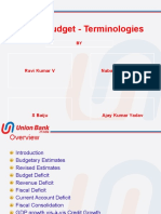 Union Budget - Terminologies: Ravi Kumar V Nabarun Majumdar