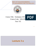 Course Title: Mechanics of Materials Course Code: MM-205 Year: S.E