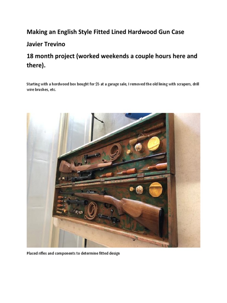 DIY Fitted Hardwood Gun Case Guide | PDF | Adhesive | Ammunition