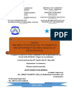 The Impact of Financial Statement in The Investment Decision Making of Microfinance