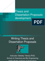 Thesis and Dissertation Proposal Development