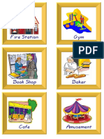 Places in A City ESL Little Flashcards Vocabulary For Kids and New Learner 2717