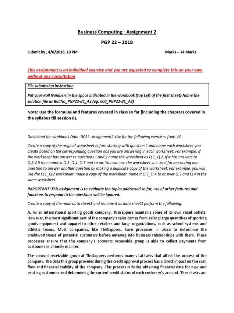 Assignment 2 BC-22 | PDF | Credit | Finance & Money Management