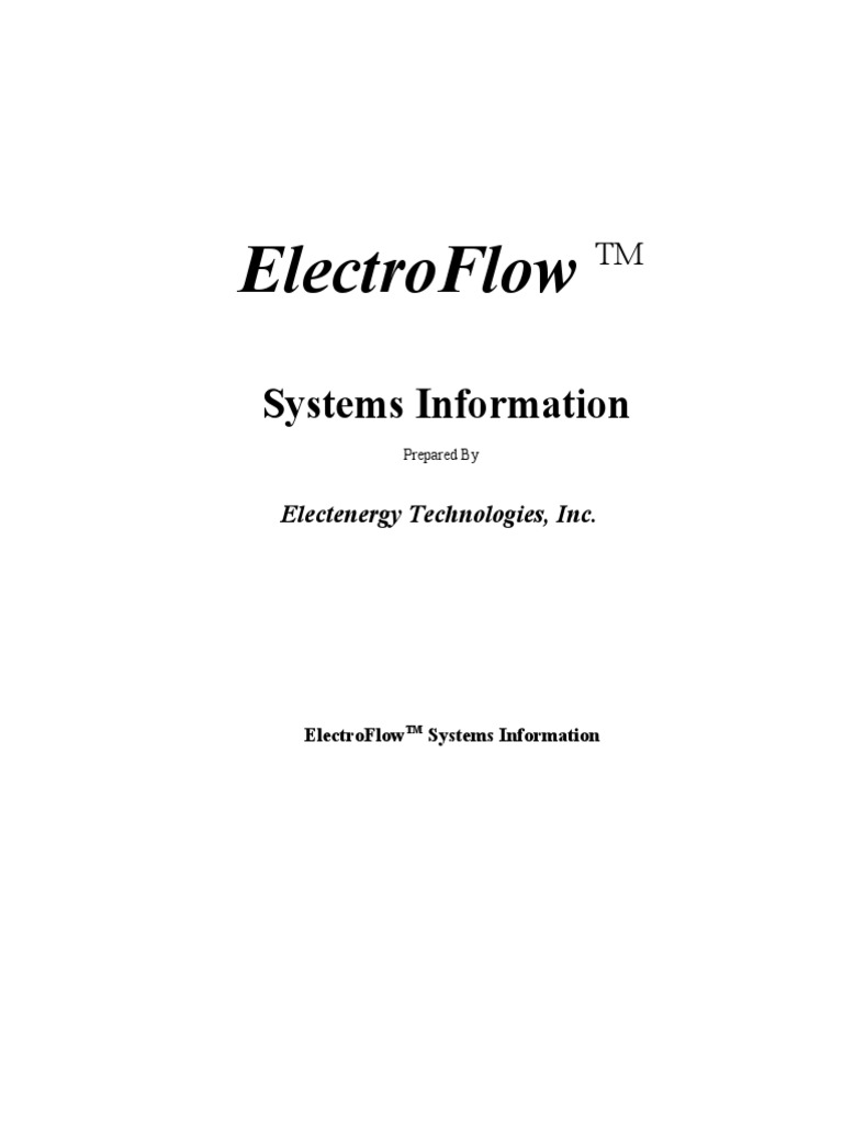 ElectroFlowTM System Overview and Benefits | PDF | Capacitor | Transformer