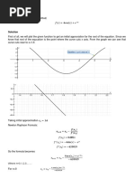 Newton Raphson Method: Equation 1: y 4 Cosx+e