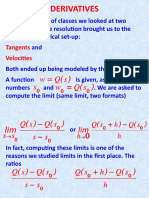 Derivatives: Tangents Velocities