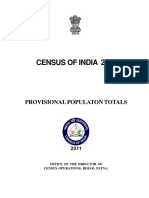 Provisional Population Totals 2011-Bihar