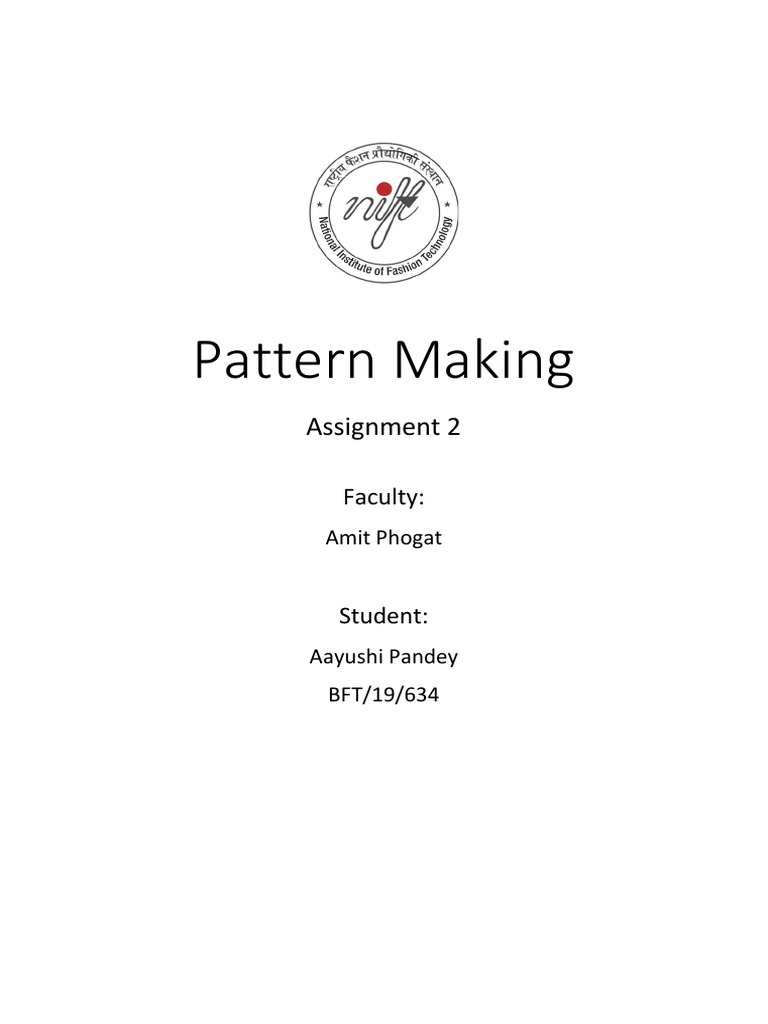 Pattern Making: Assignment 2 | PDF