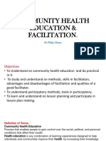 COMMUNITY HEALTH EADUCATION $ FACILITATION