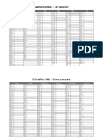 Calendrier Annuel 2021 Semestre