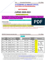 Italiano Calendario Septiembre 2020-2021 Cast