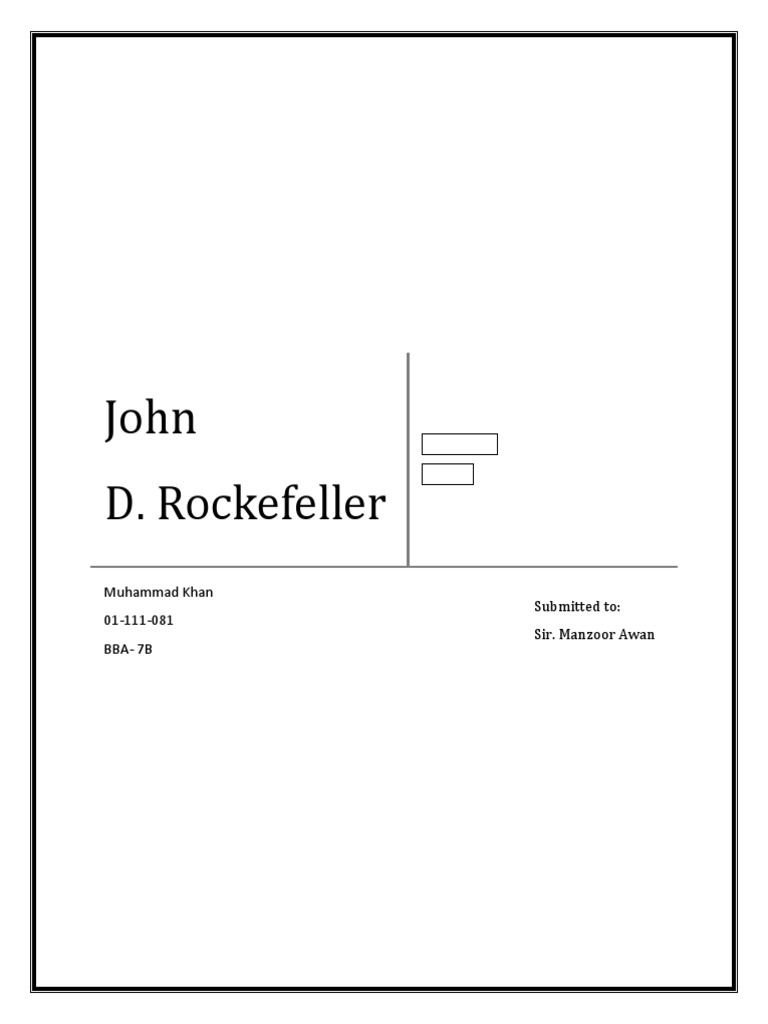 The Rise of an Oil Baron John D. Rockefeller's Early Career in Oil