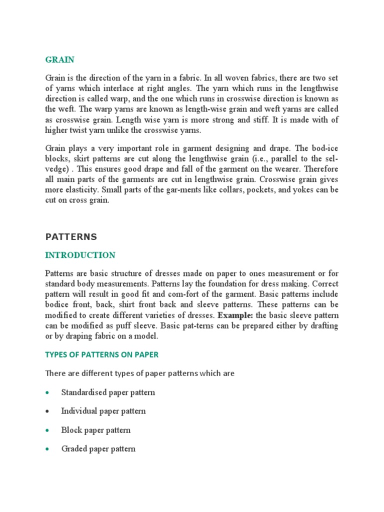 Understanding Pattern Making Basics | PDF | Clothing | Textiles