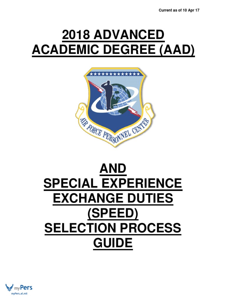 AAD and SPEED Selection Process Guide | PDF | Graduate Record ...