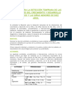 Atención para La Detección Temprana de Las Alteraciones Del Crecimiento y Desarrollo de Los Niños y Las Niñas Menores de Diez Años