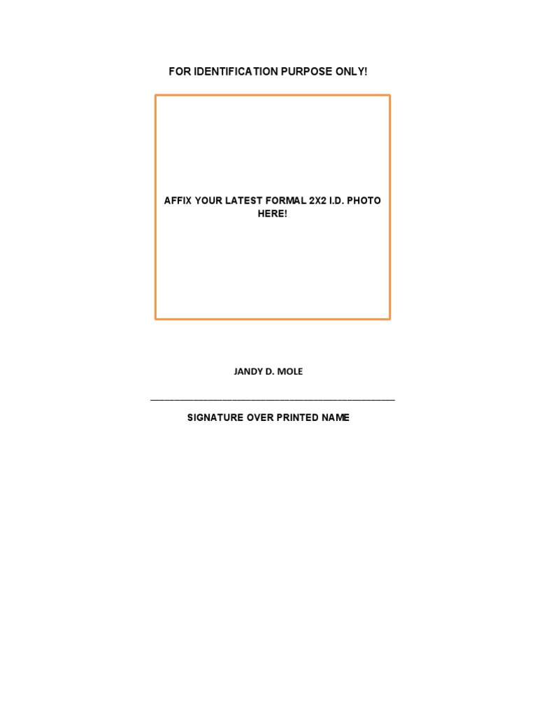 For Identification Purpose Only | PDF