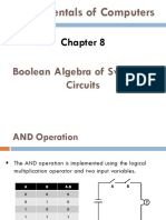 Fundamentals of Computers: Boolean Algebra of Switching Circuits