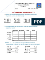 Temario Arithmetic Tercero