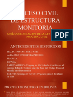 PROCESO CIVIL DE ESTRUCTURA MONITORIA Diapositivas