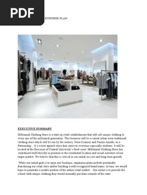Clothing Retail Business Plan